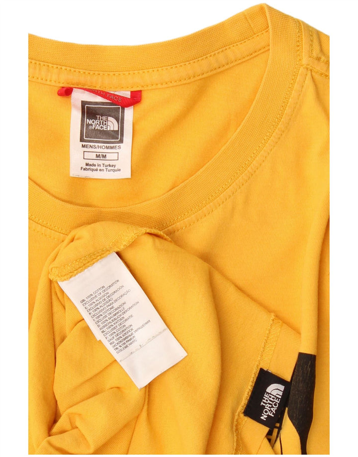 Męski T-shirt z grafiką The North Face, bawełniany, średni żółty