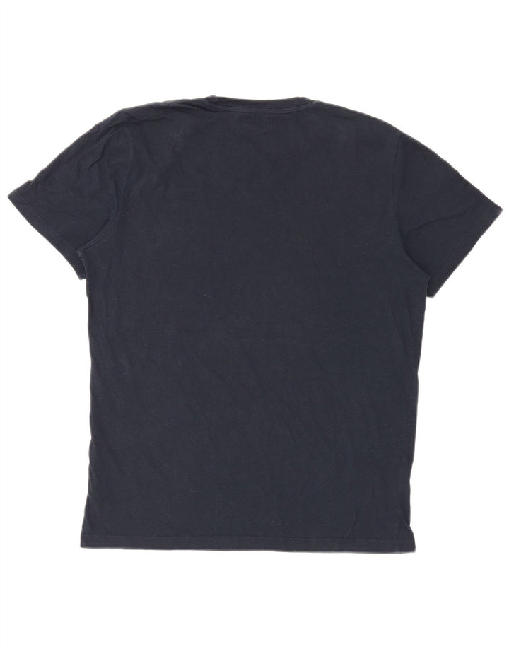 Męski T-shirt z grafiką Jack & Jones, średni, granatowy, bawełniany