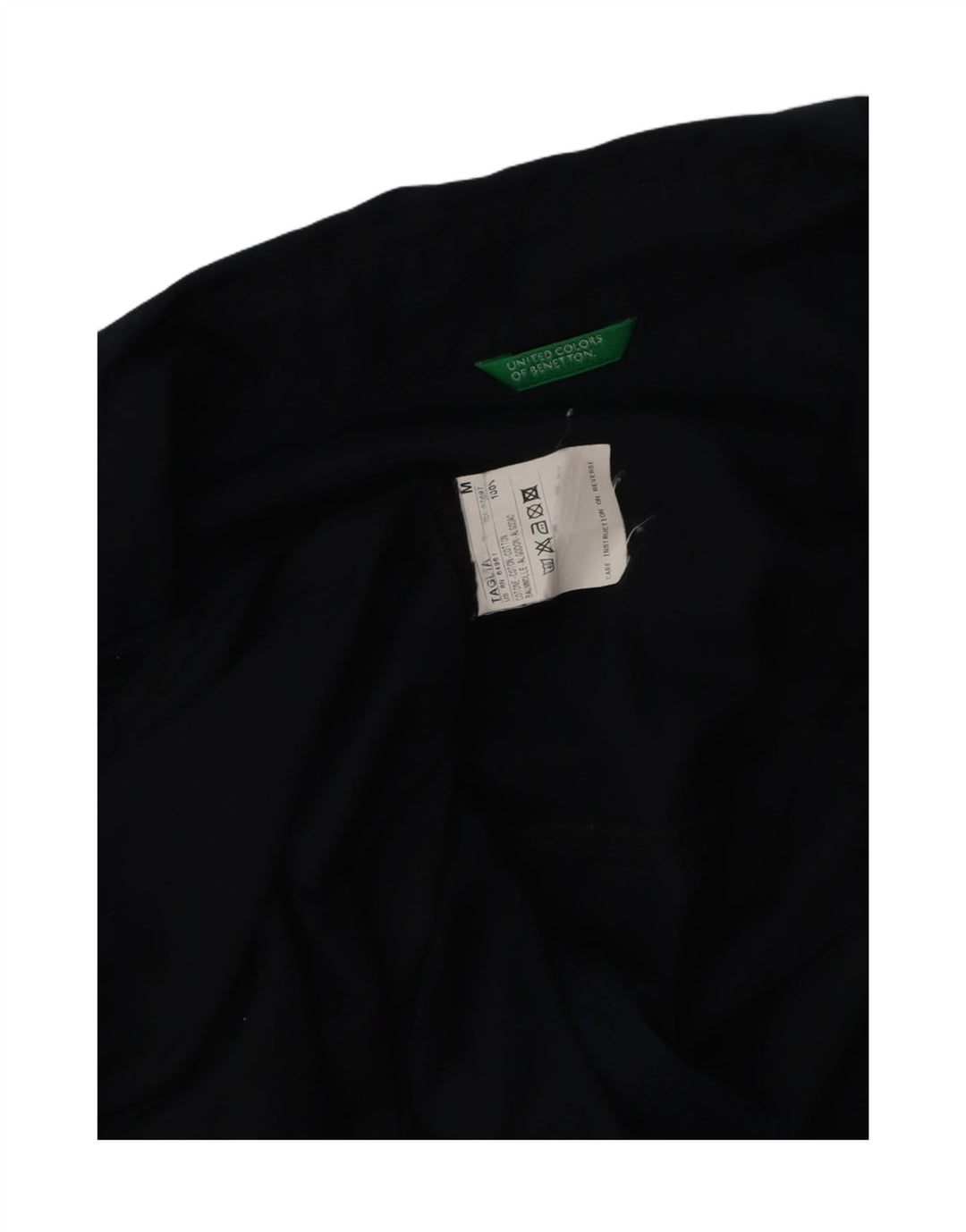 BENETTON Womens Pullover Long Sleeve Shirt Blouse UK 14 Medium Navy Blue