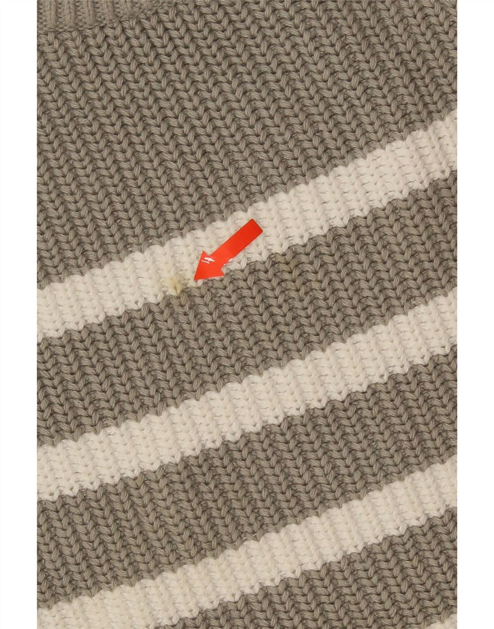 Marks & Spencer Damski sweter z okrągłym dekoltem UK 10 w małe szare paski