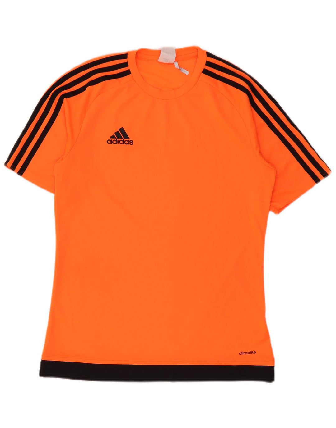 Adidas Męska koszulka Climalite Top, mała, pomarańczowa, poliestrowa z blokami kolorów
