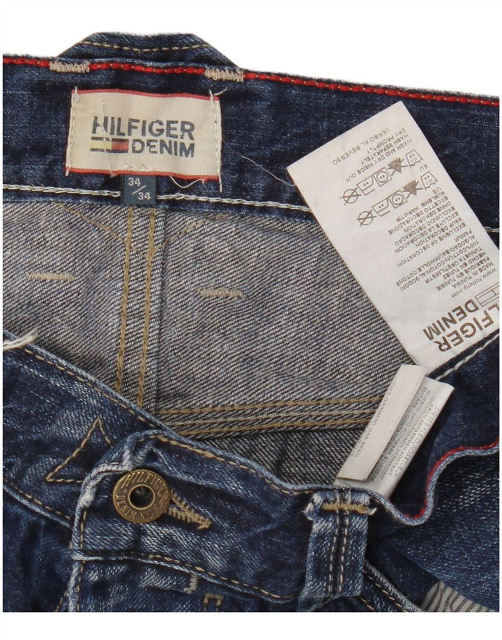 Męskie jeansy Bootcut TOMMY HILFIGER W34 L34 Granatowe, bawełniane