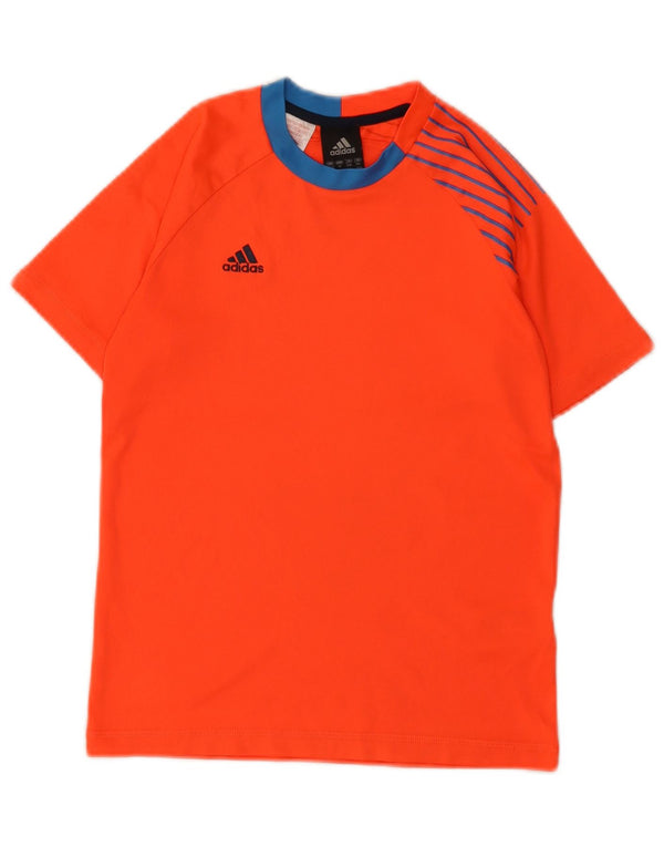 Koszulka chłopięca Adidas Predator Top 11-12 lat Pomarańczowy poliester z blokami kolorów