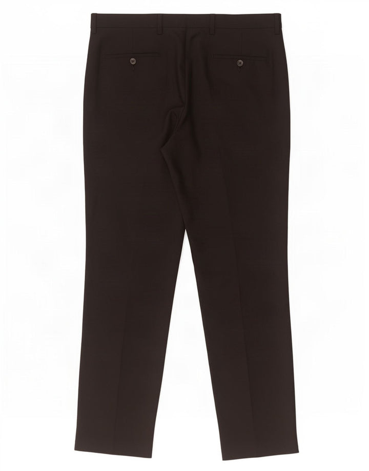 Męskie spodnie chino o regularnym kroju Marks & Spencer W36 L33 Czarny poliester