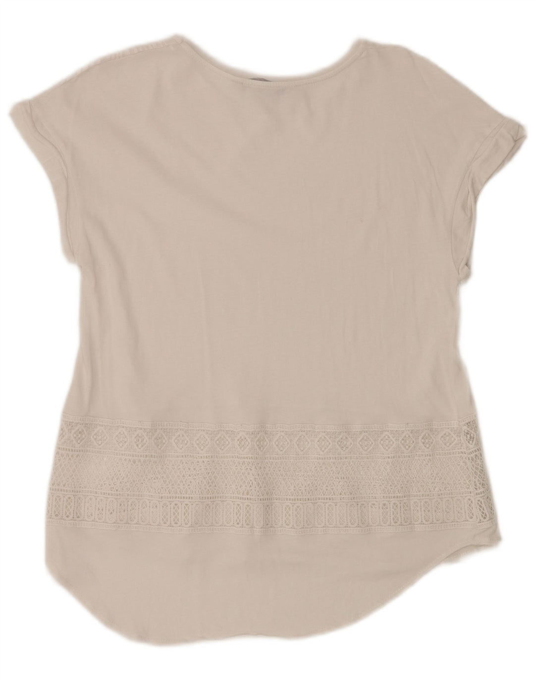 Damska bluzka z grafiką DESIGUAL Top UK 12 Średni biały geometryczny