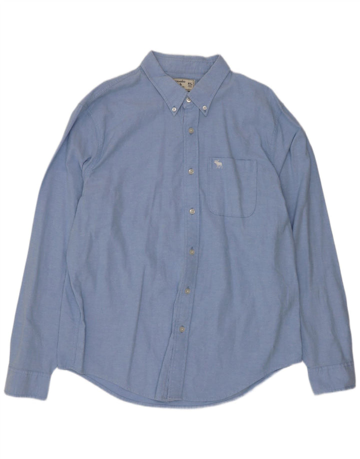 Koszula męska Abercrombie & Fitch 2XL, niebieska, bawełniana