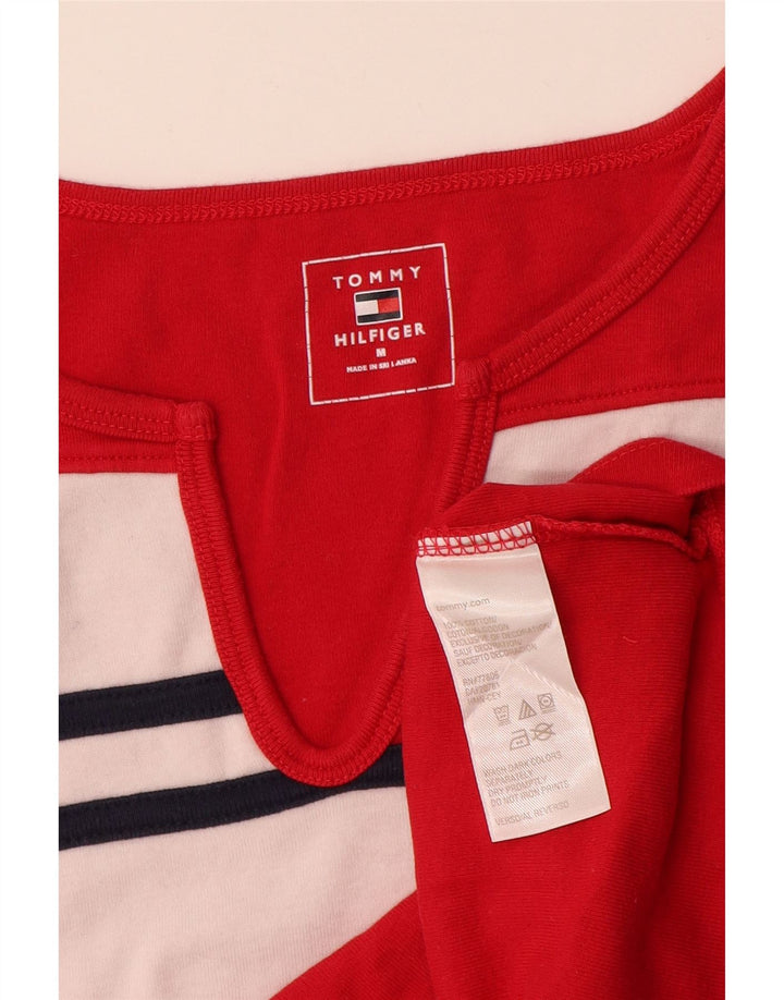Damska kamizelka Tommy Hilfiger UK 12, bawełna w kolorze średniej czerwieni