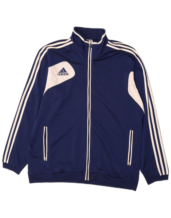 Męska kurtka dresowa ADIDAS UK 46/48 XL, granatowa, blok kolorów