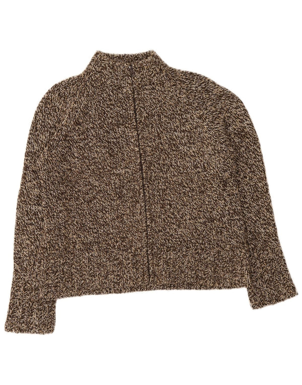Essentials Womens Cardigan Sweater UK 18/20 XL Brown Flecked Acrylic