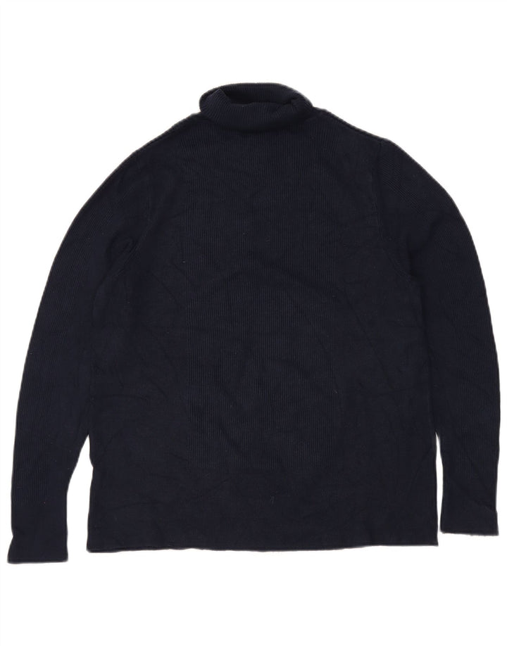 MARKS & SPENCER Damski sweter z golfem UK 22 3XL Granatowy