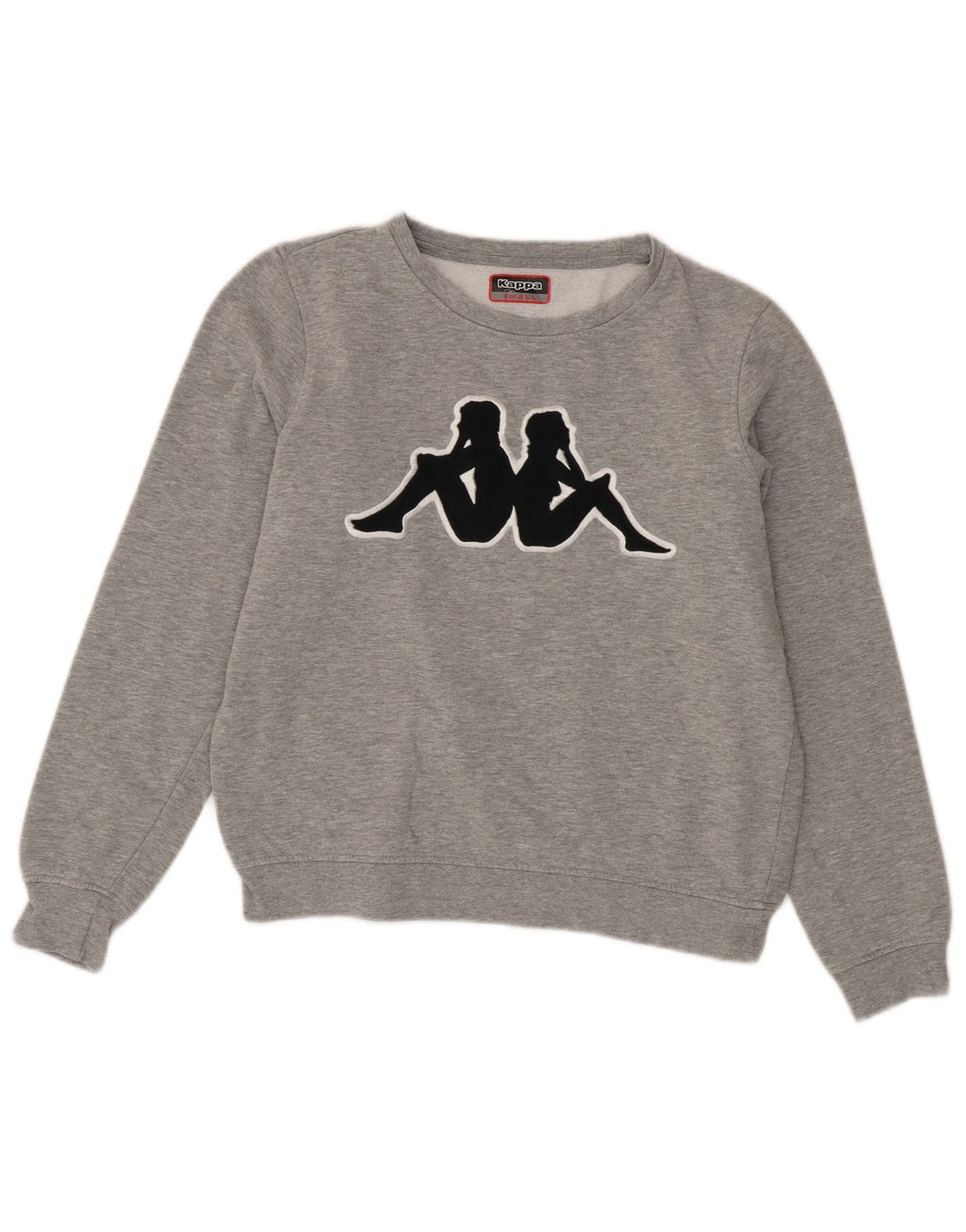 Damska bluza Kappa z grafiką oversize, UK 10, mała, szara bawełna