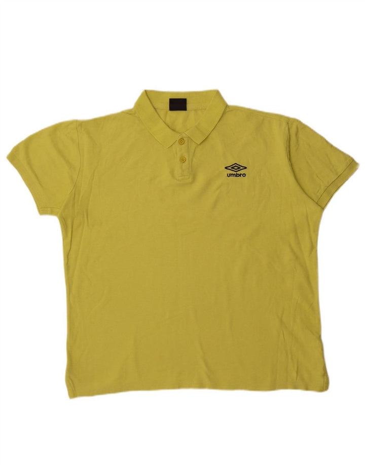 UMBRO Mens Polo Shirt 2XL Green Cotton
