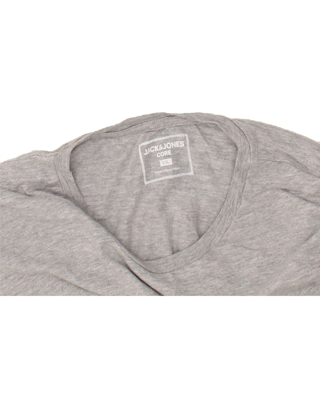 JACK & JONES Mens T-Shirt Top 2XL Grey Cotton Vintage Jack & Jones and Second-Hand Jack & Jones from Messina Hembry 