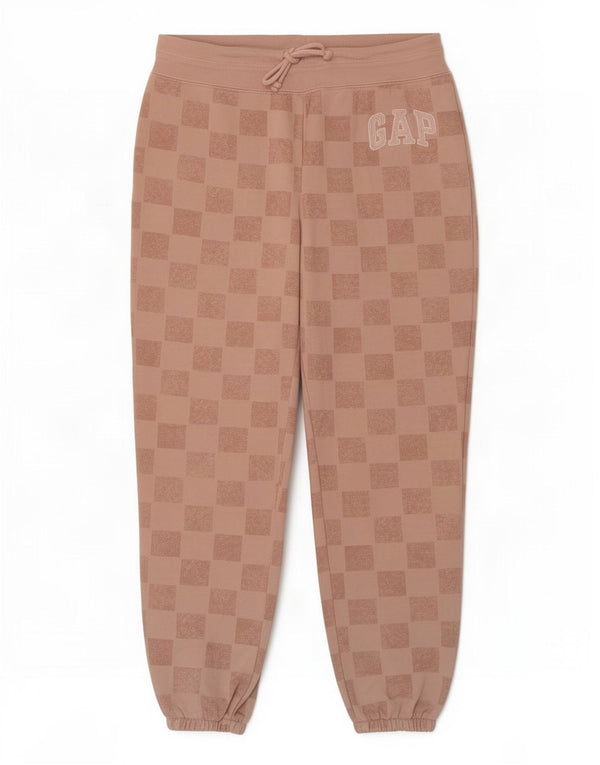 Damskie spodnie dresowe Gap Graphic Joggers UK 6 XS Różowa, geometryczna bawełna