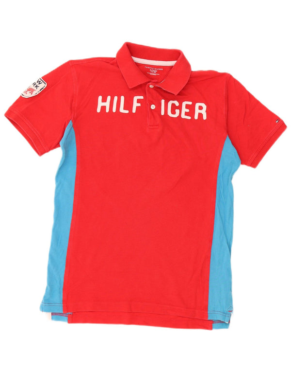 Chłopięca koszulka polo TOMMY HILFIGER z grafiką, 15-16 lat, XL, w kolorze czerwonym