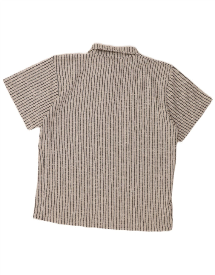 Męska koszulka polo Uncle Sam, bawełniana w średnie białe prążki