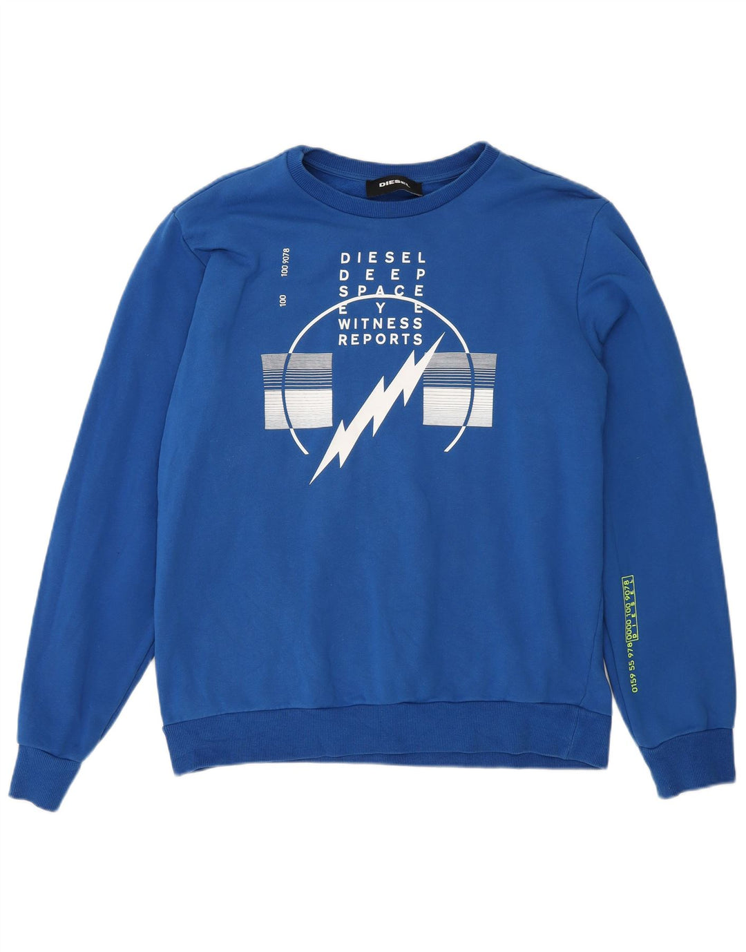 Męska bluza z grafiką Diesel, duża, niebieska, bawełniana
