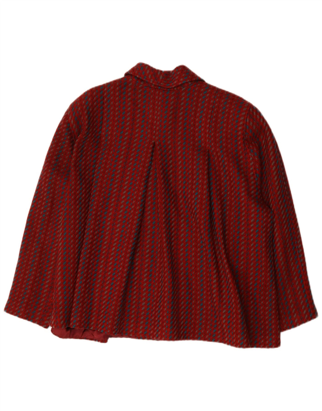 Damska kurtka bomberka oversize w stylu vintage IT 46, duża, wełniana w czerwone paski