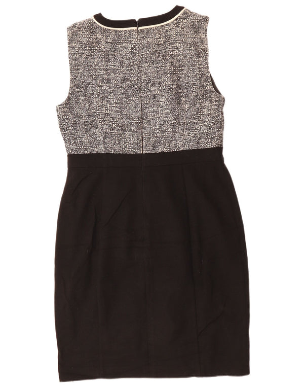 Damska sukienka płaszczowa bez rękawów Hobbs UK 12, średni czarny poliester w cętki