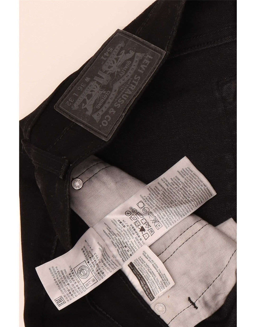 Męskie jeansy Levi's 541 Tapered W36 L32 Czarna bawełna