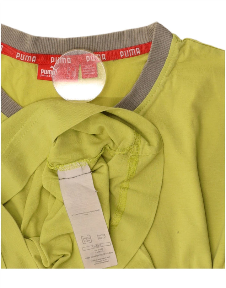 PUMA Mens Graphic T-Shirt Top Medium Green Cotton