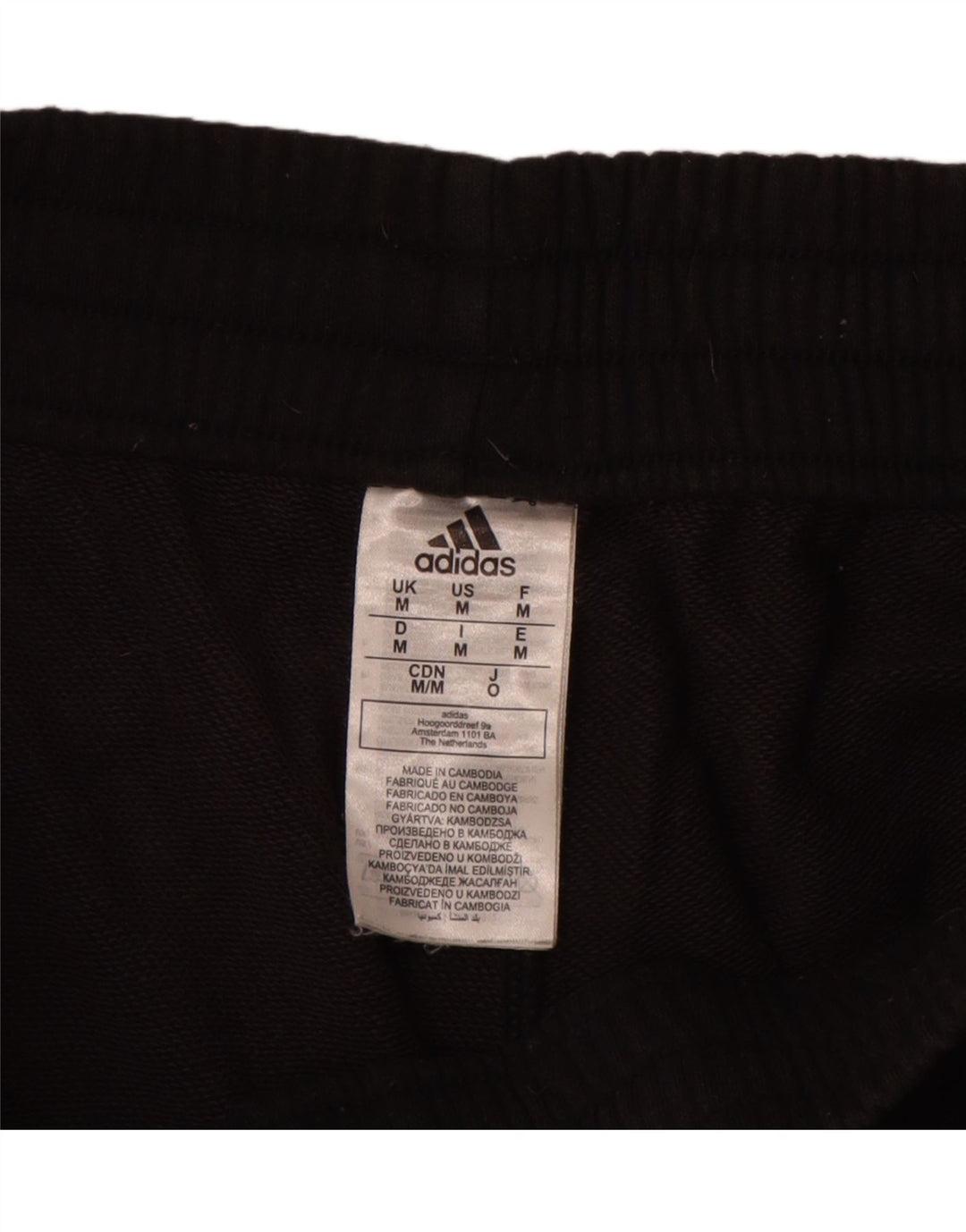 Damskie spodenki sportowe Adidas, średnie czarne, bawełniane
