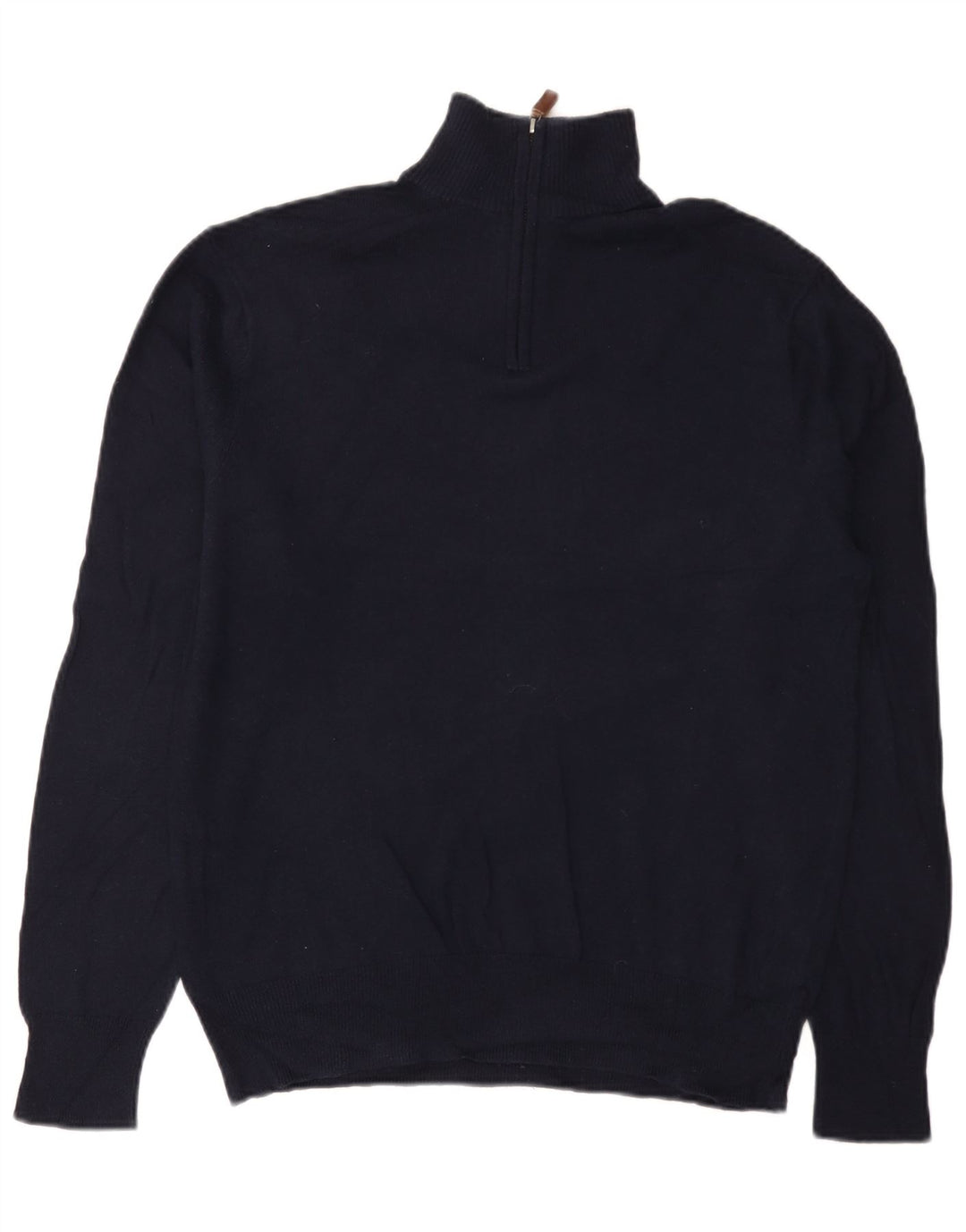BONOBOS Męski sweter slim fit z zamkiem błyskawicznym, średni granat