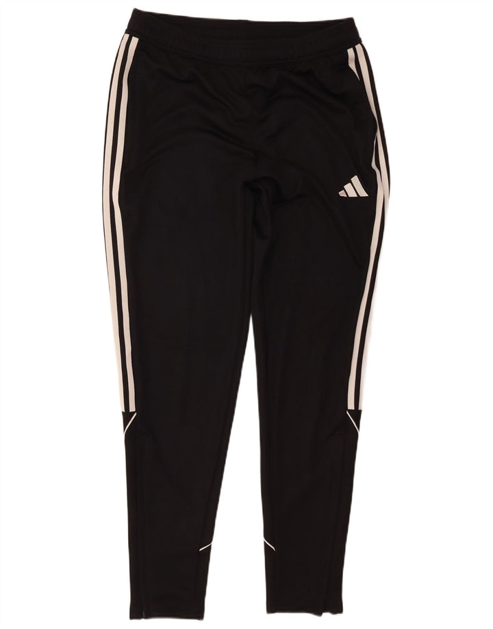 Męskie spodnie dresowe Adidas o regularnym kroju, średni czarny poliester