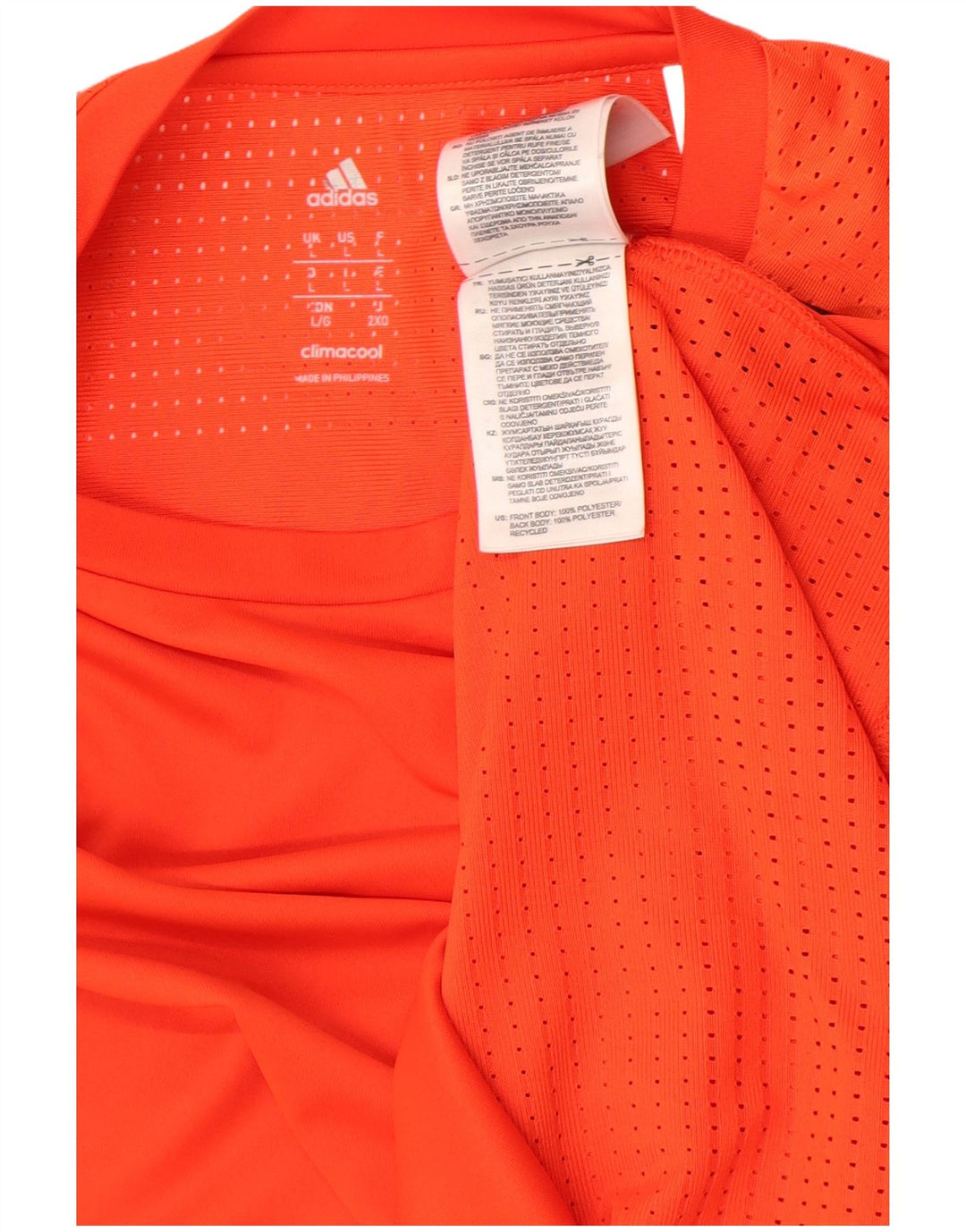 Adidas Męska koszulka Climacool Top, duża, pomarańczowa, poliestrowa