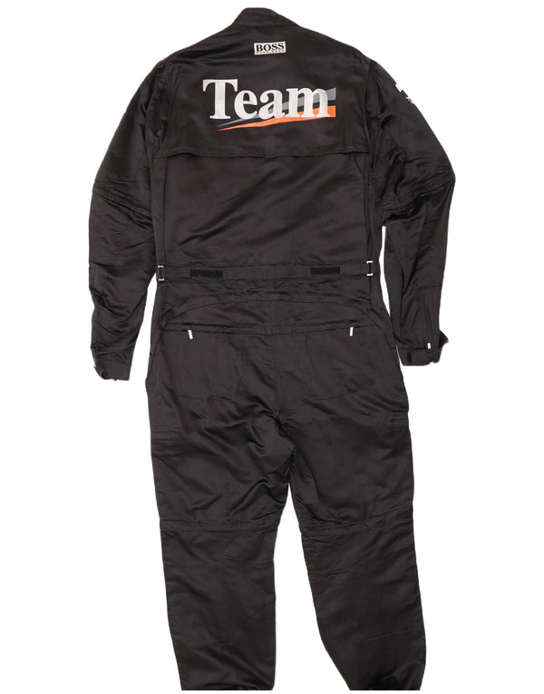 Męski kombinezon z grafiką Formuły 1 Hugo Boss, rozmiar 110 2XL, czarny jedwabny sport