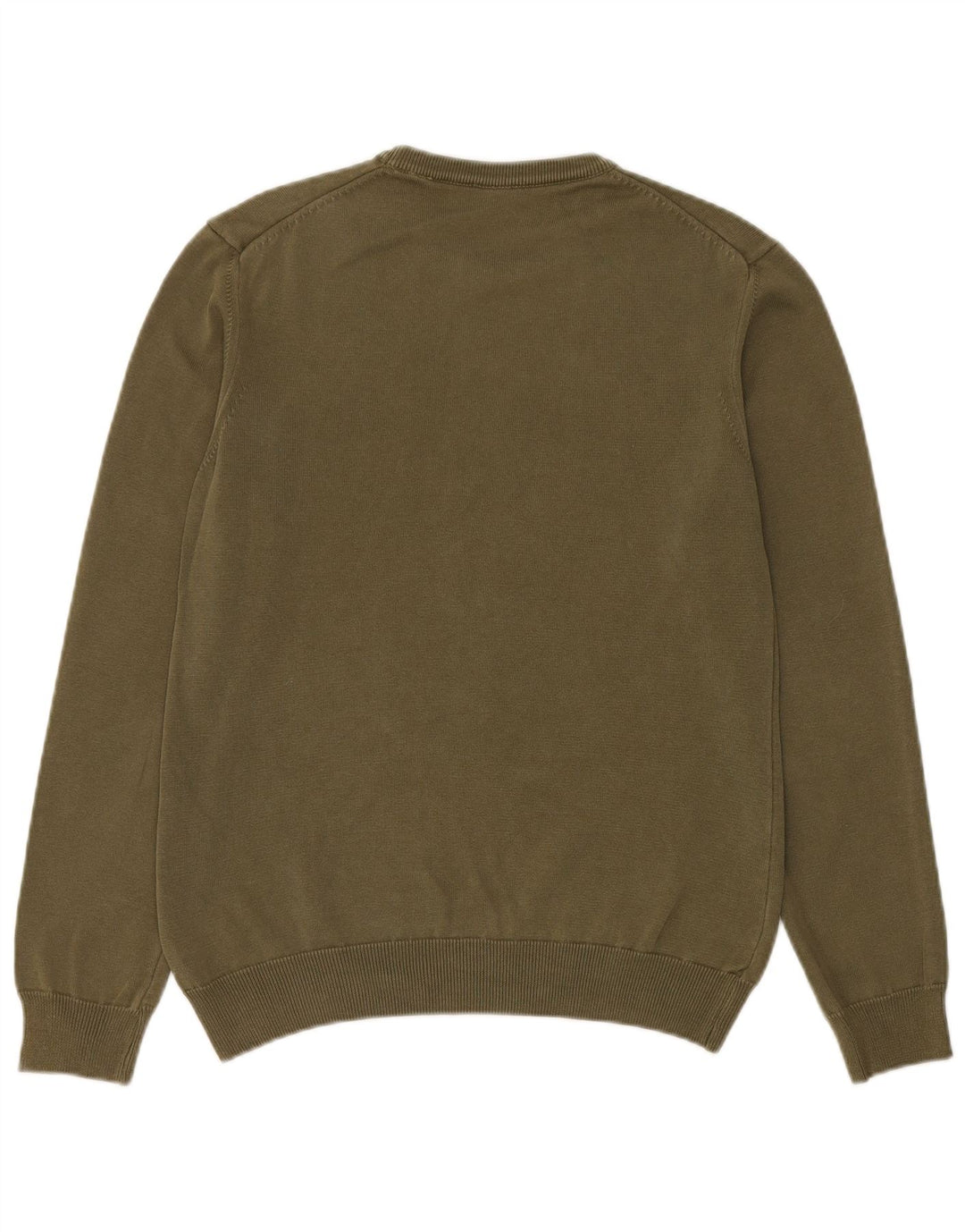 Męski sweter z okrągłym dekoltem Blauer, mały, zielony, bawełniany