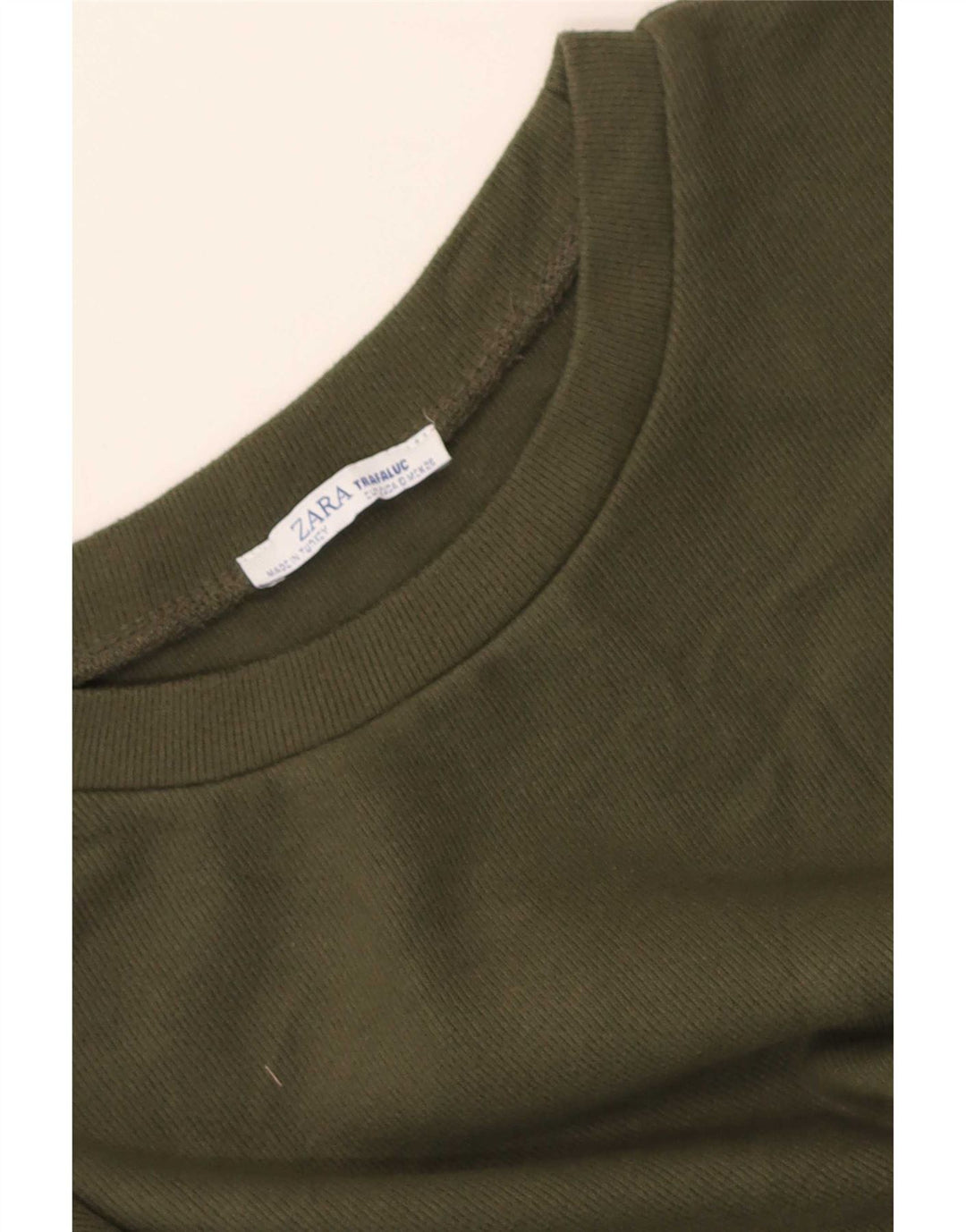 Damski sweter typu Crop Oversize Zara UK 10 Small Khaki