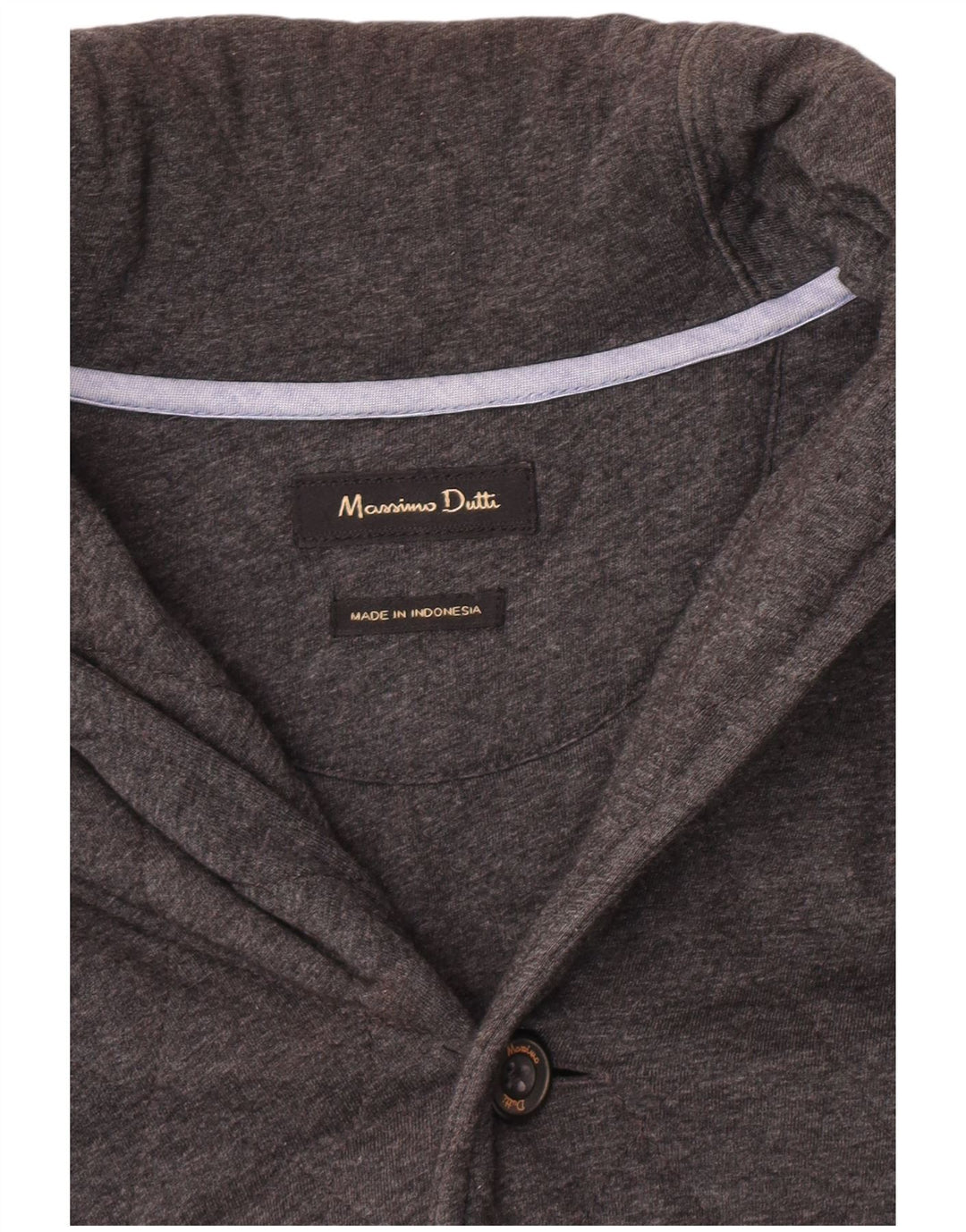 Męski sweter rozpinany Massimo Dutti, mały, szary, argyle/diament