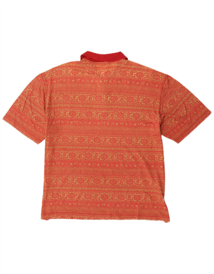 Męska koszulka polo DIADORA UK 42, duża, czerwona paisley