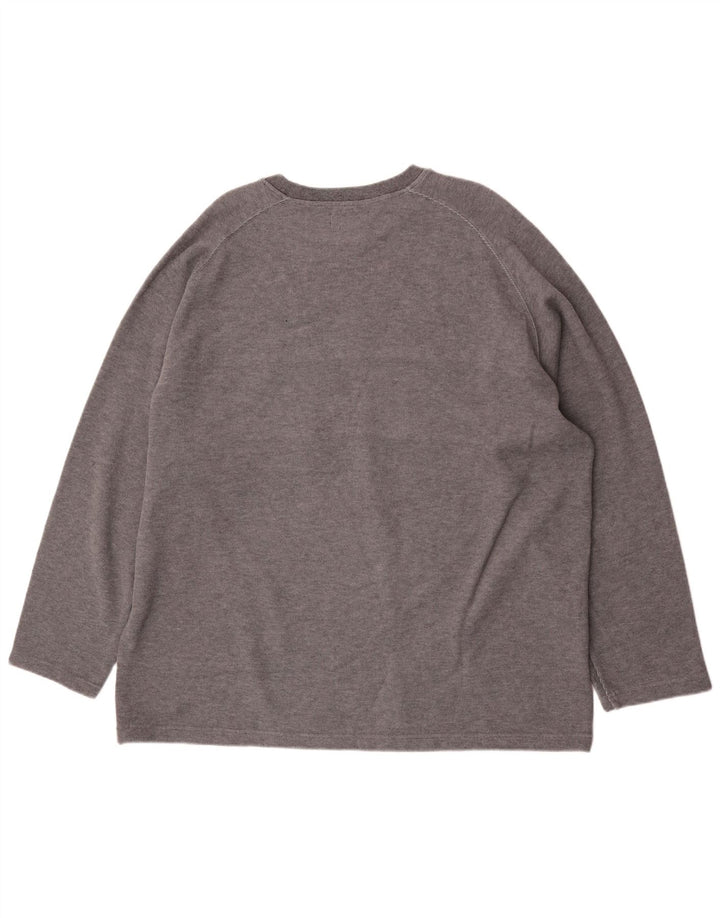 Marks & Spencer Męski niebieski top z długim rękawem 2XL w kolorze szarym, z blokami kolorów
