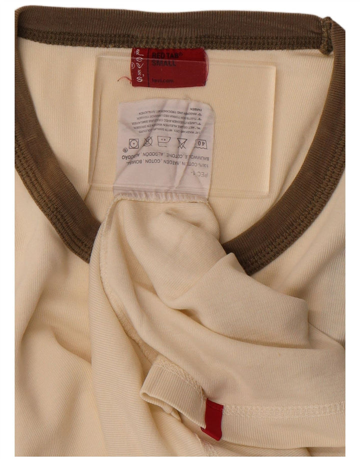 Męska kamizelka Levi's, mała, z bawełny w kolorze złamanej bieli