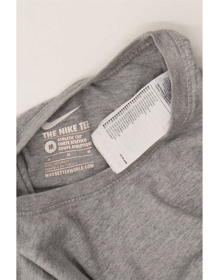 Męski t-shirt Nike o kroju sportowym, średnioszary, bawełniany w cętki