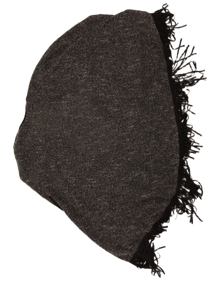 Vintage damski sweter poncho UK 22 3XL szary