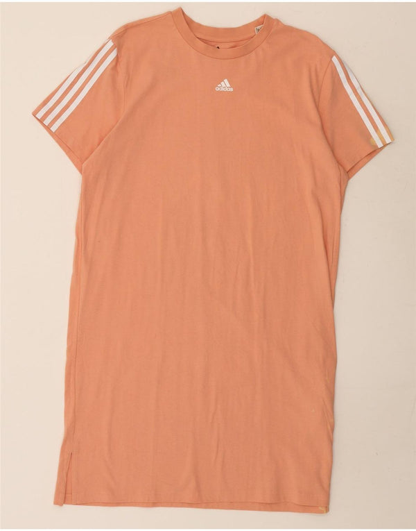 Adidas Damska Sukienka T-Shirtowa UK 16/18 Duża Różowa Bawełna