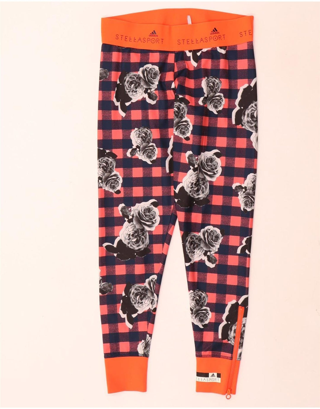 Damskie legginsy ADIDAS Stella Graphic UK 14, średnia, wielobarwna kratka