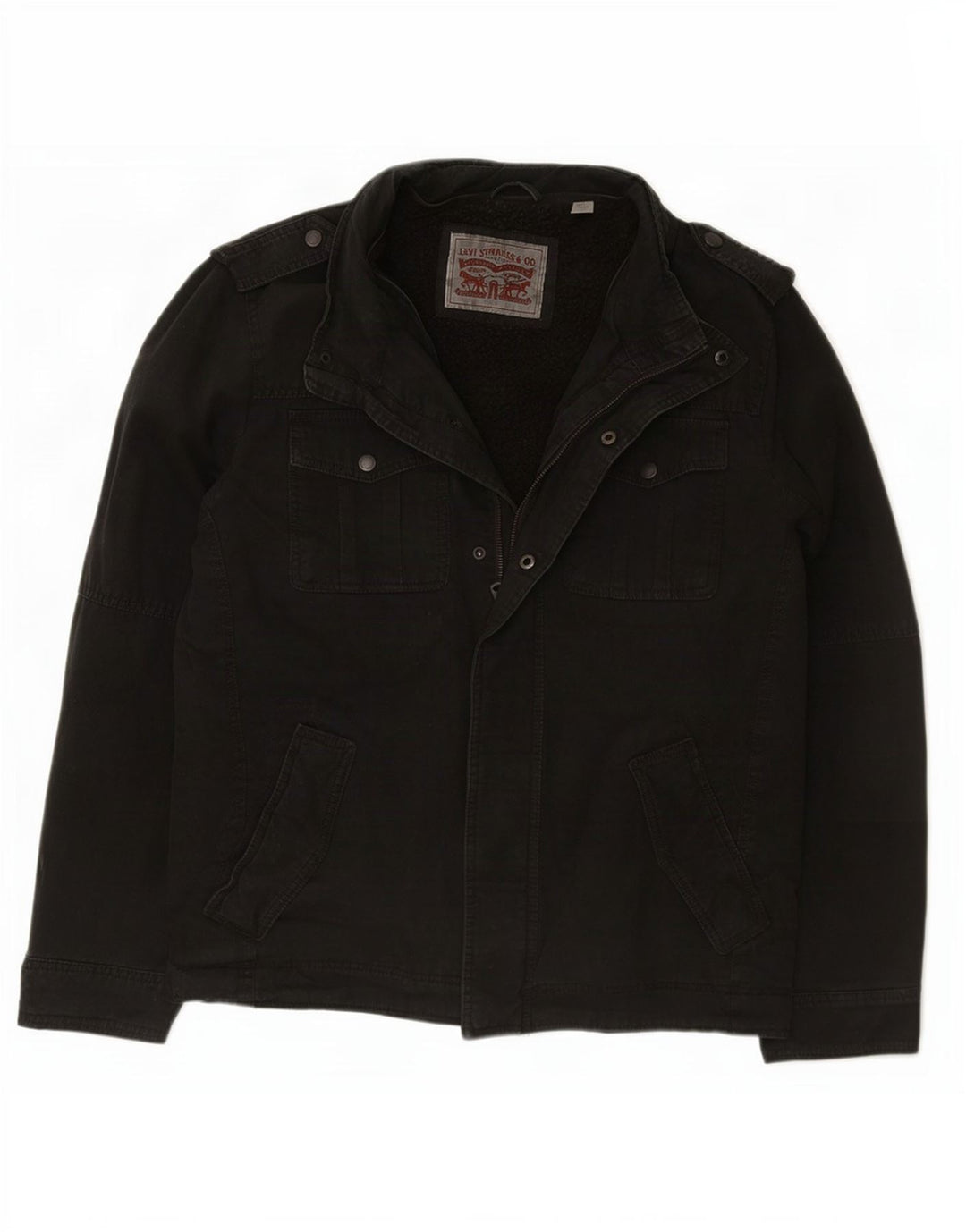 Męska kurtka wojskowa Levi's Sherpa UK 40, duża czarna