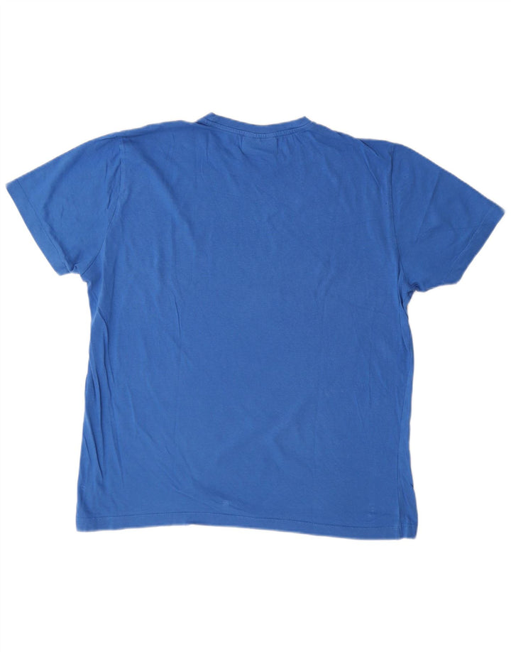 Męski T-shirt z grafiką Kappa, duży, niebieski