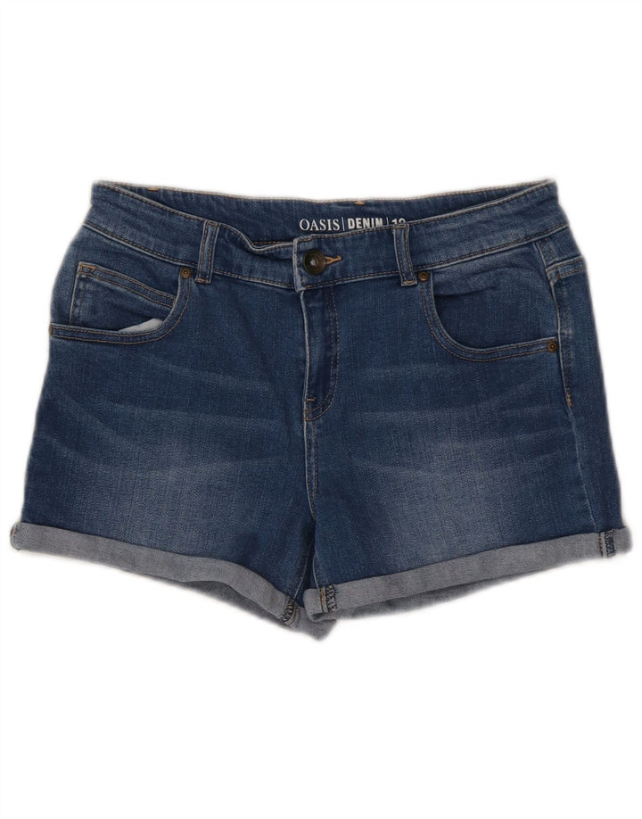 Damskie spodenki jeansowe Oasis UK 12 Medium W30 Niebieskie bawełniane