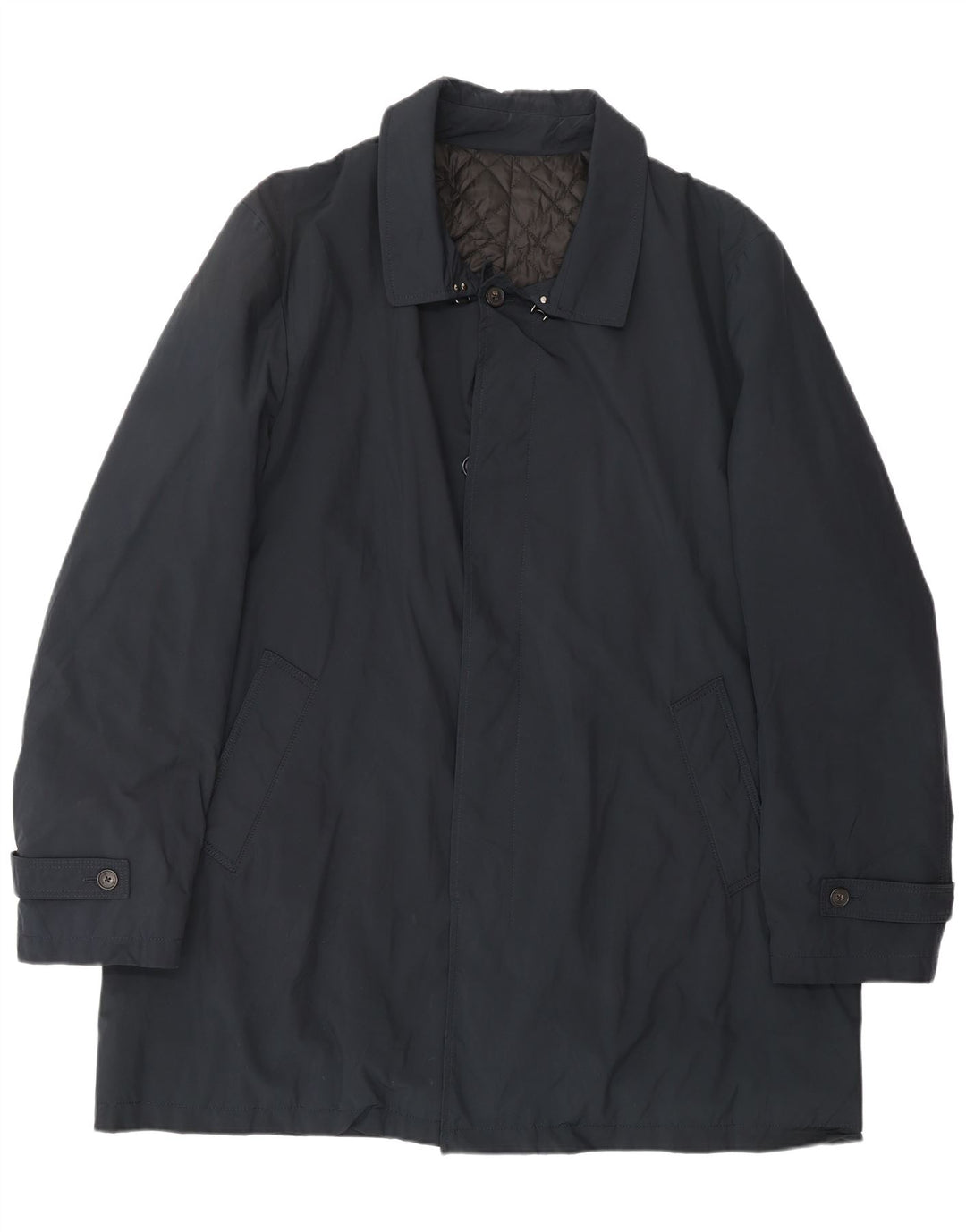 Płaszcz męski BORSALINO IT 56 3XL Granatowy Poliester Klasyczny