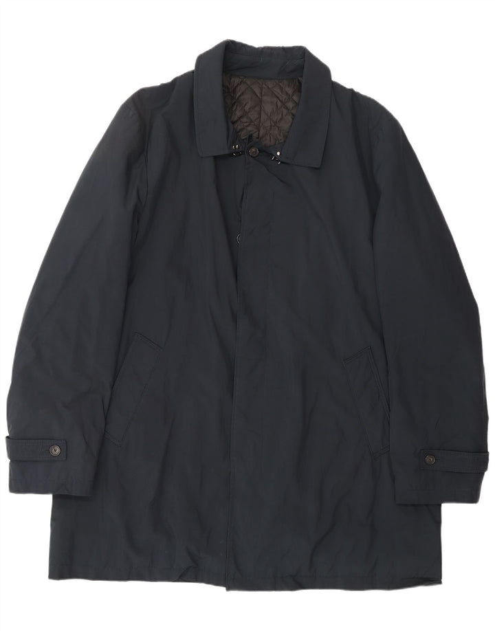 Płaszcz męski BORSALINO IT 56 3XL Granatowy Poliester Klasyczny