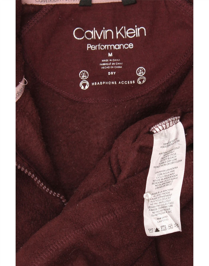 Damska kurtka polarowa Calvin Klein Graphic UK 14, średni bordowy poliester