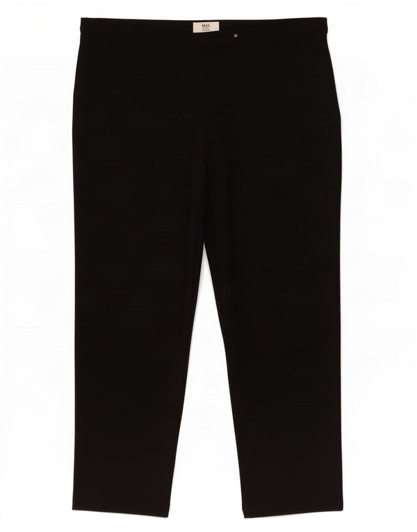 Marks & Spencer Damskie proste spodnie na co dzień UK 20 2XL W40 L28 Czarne