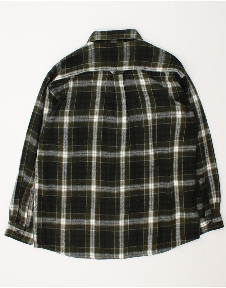 VINTAGE Mens Flannel Shirt Large Green Check Vintage Vintage and Second-Hand Vintage from Messina Hembry 