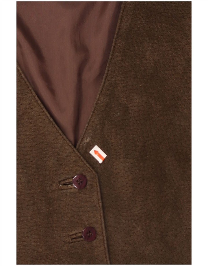 ST. BERNARD Damska zamszowa kamizelka UK 14 Średni brązowy poliamid