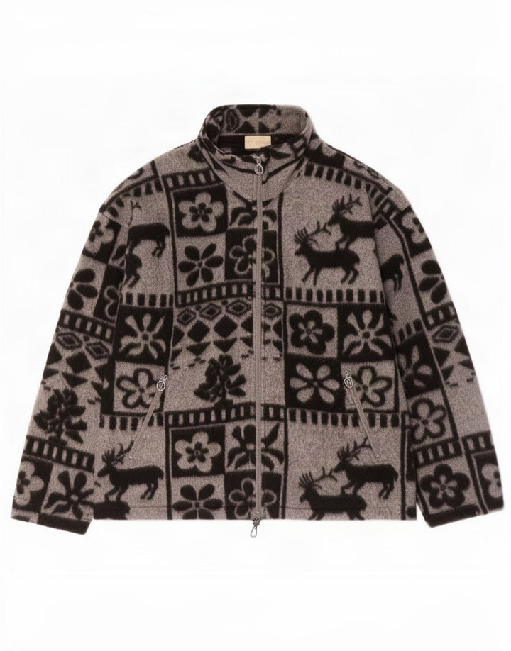 Męska kurtka polarowa Vintage UK 38 Medium Grey Fair Isle